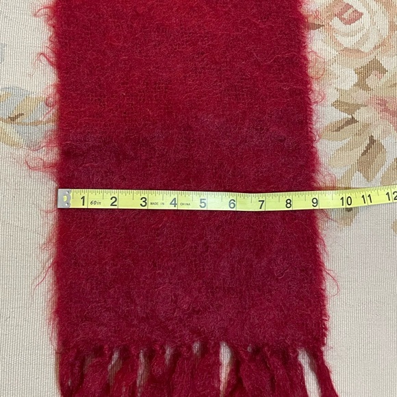 Royal Scot Red Mohair Scarf - Picture 5 of 6